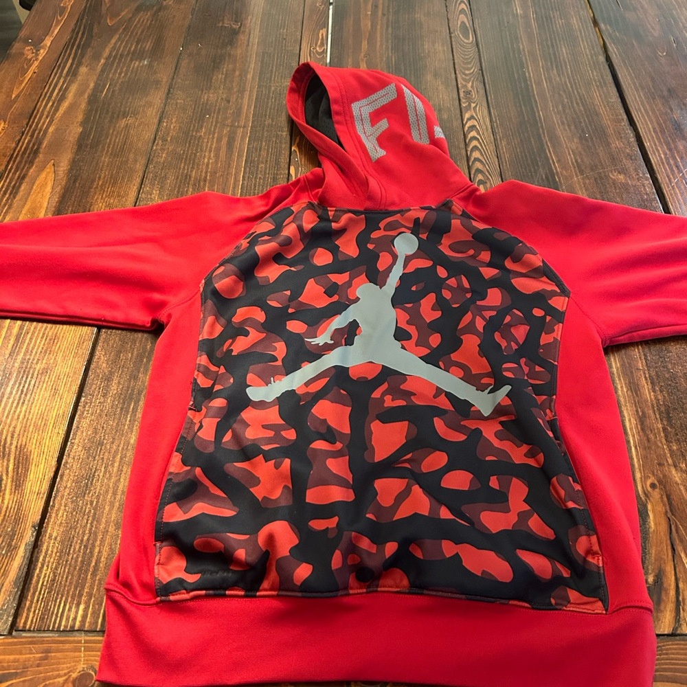 Jordan Red and Black Kids Hoodie